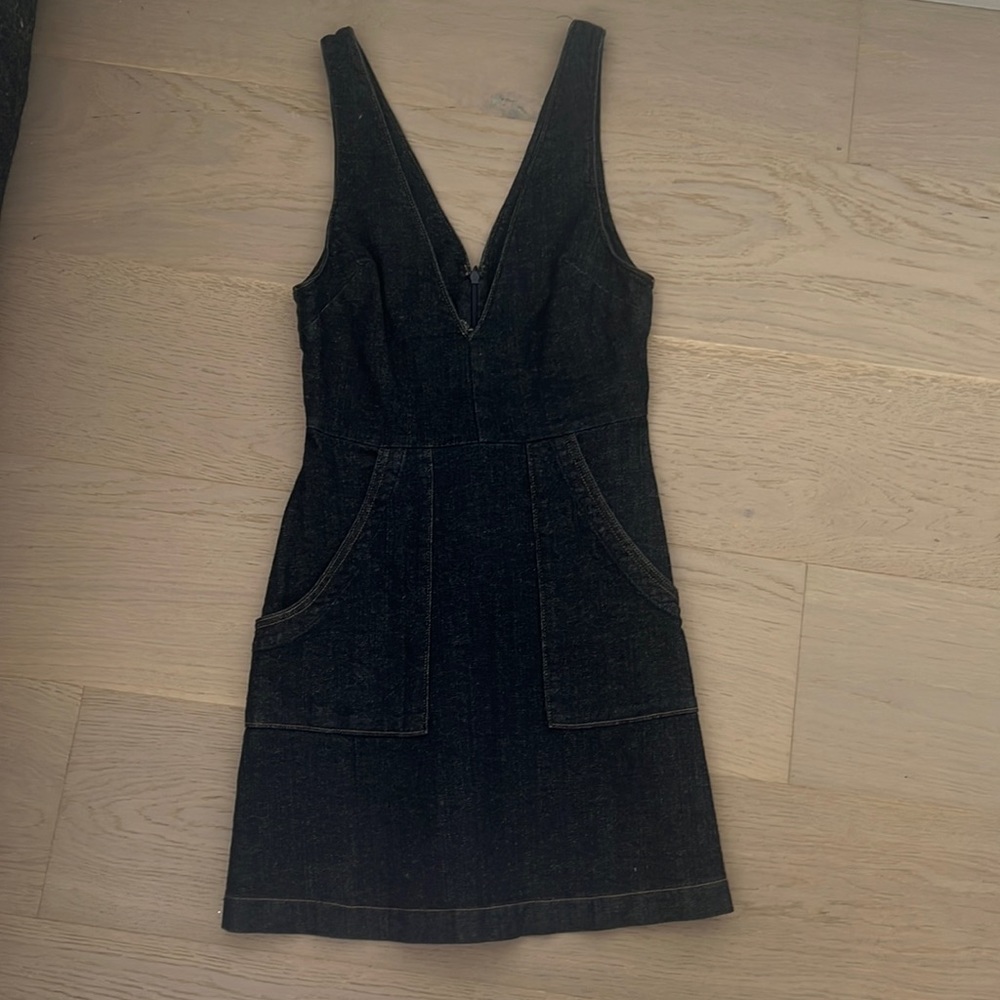 Reformation stretch denim mini